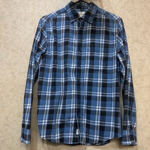 American Eagle Mens Small Super Soft Cotton Long Sleeve Shirt Blue